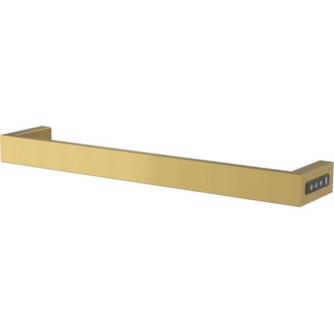 JTP Zen Dry Electric Bar Towel Rail 600mm W - Brushed Brass (1/4)