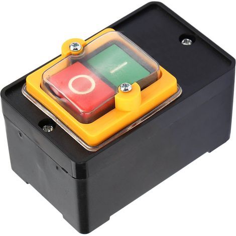 Bouton-poussoir marche/arrêt étanche 10A AC220V/380V – Type ON/OFF – Installation facile avec bornes à vis – Compatible circuits AC 50/60Hz (1/5)