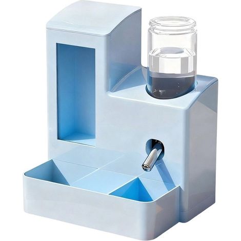 Automatischer 2-in-1-Futterautomat für Meerschweinchen 1 Stück geeignet für Kaninchenkäfige Schwerkraftfutterautomat auslaufsicheres Design auch blau (1/2)