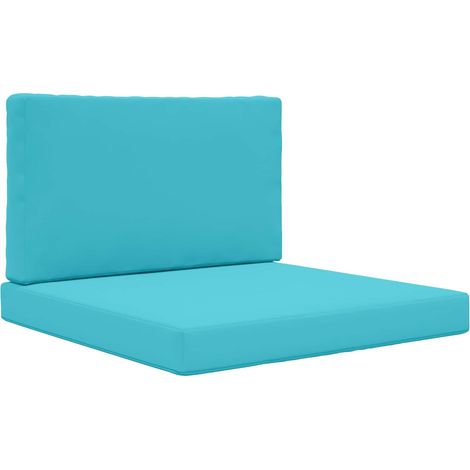 Maison Exclusive - Coussin de canapé d'extérieur 2 pcs Turquoise Polyester