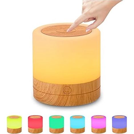 Kabellose Nachttischlampe dimmbares Touch-Nachtlicht RGB-Modus mit Fernbedienung USB-wiederaufladbare Schreibtischlampe mit Timer geeignet für (1/5)