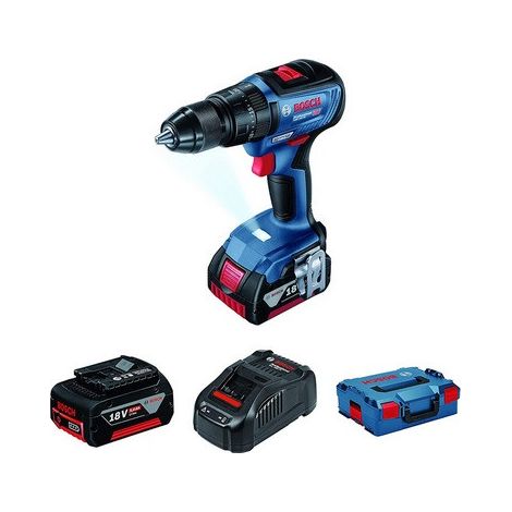 Bosch - Avvitatore a percussione a batteria 18 V, 2x batterie da 5,0 Ah, caricabatterie 06019H5101 (1/3)