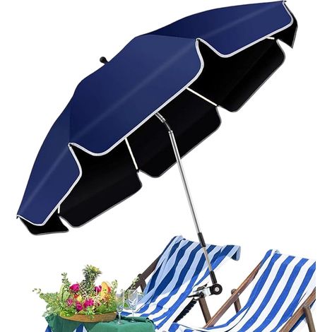 Ombrelle pour chaise de plage Auvent Pare-Réglable À 360 Degrés À Clipser  Parapluie Pliable Pour Chaise Idéal pour terrasse, vacances, jardin, cour, plage, camping, balcon (1/5)