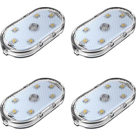 Set di 4 luci colorate per auto, illuminazione multicolore ricaricabile tramite USB per armadietti (1/5)