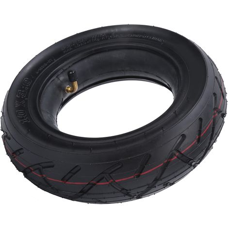 Pneu pneumatique 10 pouces 10x3.0 en caoutchouc extérieur et intérieur plus épais pour pièces de mise à niveau de trottinette électrique (1/5)