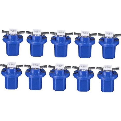 Lot de 10 ampoules LED T5 B8.5D 5050 1SMD pour tableau de bord de voiture, 5 couleurs (1/5)
