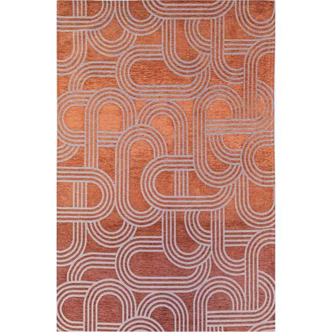 Tapis intérieur extérieur rouge antidérapant style disco - 80 x 150 cm (1/5)