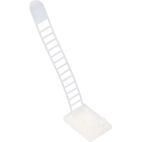 100 Packs Fixation Câbles Autocollants Réglables Sangles Nylon Serre-fils Pince Organisateur Bureau Blanc (1/5)