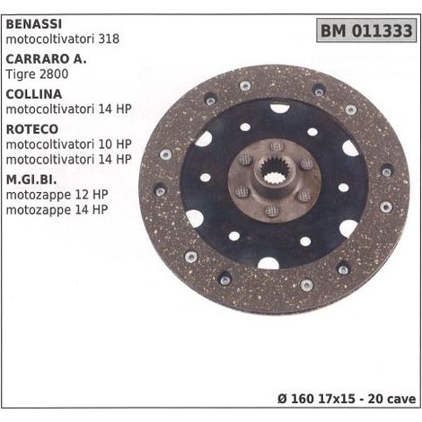 Disco de embrague para BENASSI CARRARO A. HILL ROTECO M.GI.BI 011333