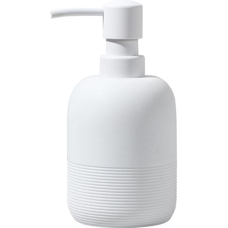 Dispensador de jabón para encimera de baño, dispensador de jabón para fregadero de cocina (300 ml, blanco) (1/5)
