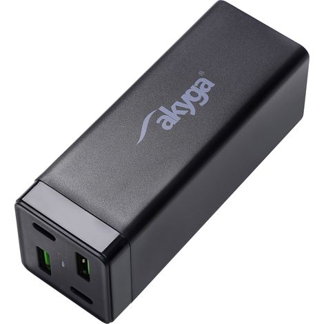 Caricabatterie Akyga AK-CH-17 USB-C + USB-A con 4 porte USB PD3.0, 5-20V / max 3.25A, QC4+, 65W. (1/5)