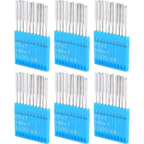 Aiguilles à coudre 75/11 en acier, lot de 100, pénétration facile, pour broderie DIY et machines à coudre industrielles, pointes robustes. (1/5)
