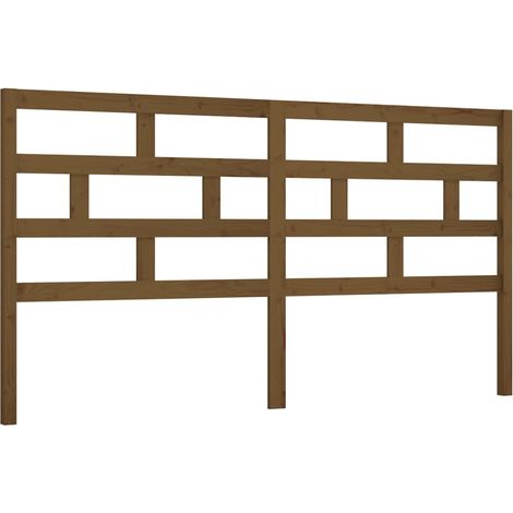 Testiera per dormire accessorio per camera da letto 206 x 4 x 100 cm in legno massello marrone chiaro TDL0202875