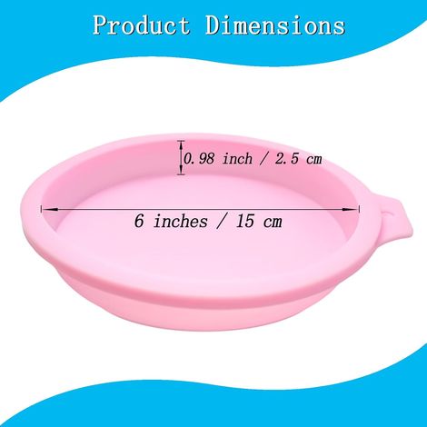 4 Pièces Moule à Gâteau Ronds en Silicone, 15 cm Moules Silicone Pâtisserie Ronds pour Gâteau à Couches, Gâteau arc-en-ciel, Dessous de Verre en Résine, Croûte de Pizza et Tarte (1/4)