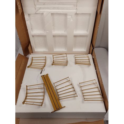 KENLEY - Support à plantes multicouche circulaire - Finition dorée et blanc - Structure robuste 16.6kg - Neuf en kit - Voir photos (1/3)