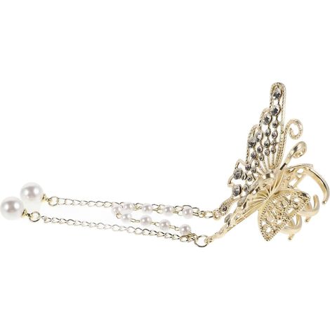 Alloy Hair Clip with Crystals and Pearls for Women (1/5)