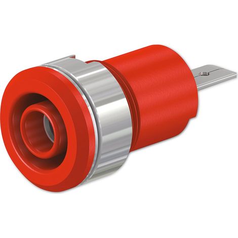 Douille de sécurité STÄUBLI, 23.3070-22, 4 mm, rouge, 1000 V, CAT III, 24 A (1/3)