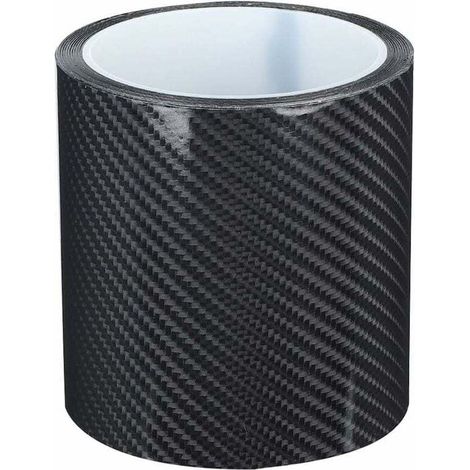 Protecteur de seuil de Garde de Porte de Voiture, Film de Protection de Pare-Chocs en Fibre de Carbone Noire, Bande d'autocollant Anti-Rayures Auto-adhésive étanche(10cm3m) (1/5)