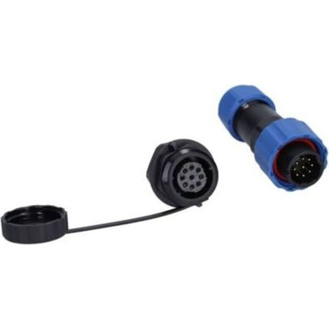 Connecteur étanche Carré, 4 Trous IP68 étanche sans Soudure Broches Solides Prise de Courant Aviation Matériaux Auxiliaires Connecteur Paire pour équipement de Communication, SP16 250V(4 cœurs) (1/4)