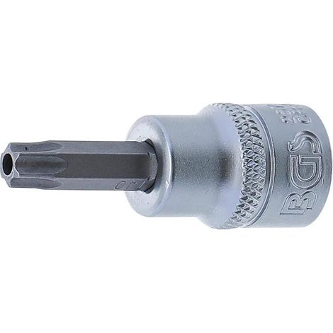 Douille à Embouts 10 mm (3/8) Profil T Torx avec Perçage T40 - Précision et Durabilité, Acier - D-Work (1/5)