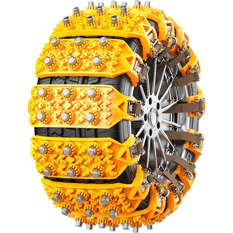 Chaine Anti-dérapage - Pour Pneus Voiture Camion Utilitaire - TPU Polyuréthane Clous Acier - Installation Manuelle - 1 Pièce (1/5)