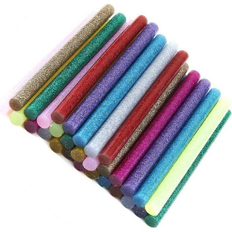 Bâtons de Colle Chaude, 100 Pièces Mini Fonte Colle Chaude Bâtons de Colle de Fonte Adhésifs Colorés pour la Décoration Artisanale d'art de Bricolage 10 Couleurs 7mm x 100mm (1/5)