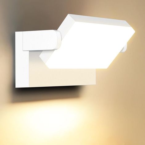 60W LED-Außenwandleuchte, weiß, 5000 lm, wasserdichte Innenwandleuchte IP65, 3000 K, LED-Außenfluter mit 360° drehbarem Panel für Terrasse, Eingang, Garten, Garage [Energieklasse E] (1/5)