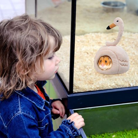 Petit animal nid douillet chaud pour hamster, lit d’hiver confortable, tanière chaude, accessoires pour rongeurs (1/5)