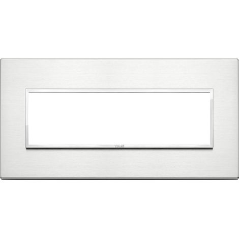 VIMAR - 21657.01 Placa 7M, aluminio brillante