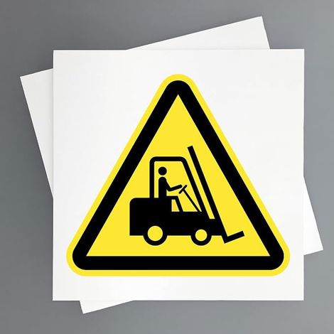 Trolley Passage Sign Pack of 2 Units 19 x 19 cm Signal Warning Hazard Machine Passage – Industrial Safety and PPE (Trolley Passage) (1/3)