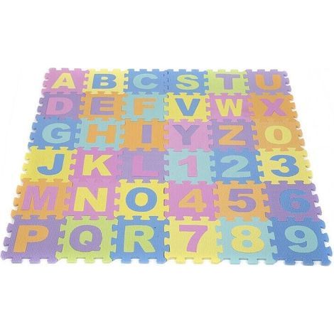 Tapis Puzzle Doux Mousse Jeu Bébé Enfant Éducatif Jouet 26 Lettres 10 Chiffres (1/5)