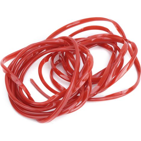 Lot de 2 bandes de protection de portière de voiture de 110,2 pouces, bandes d'étanchéité en caoutchouc, bandes de protection anti-rayures, rouge universel. (1/5)