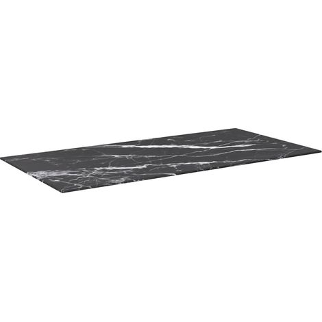 Maison Exclusive - Dessus de table noir 100x50 cm 6 mm verre trempé design marbre (1/5)