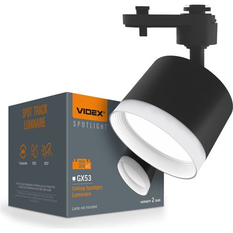 Apparecchio di illuminazione Videx per binario GX53 VL-SPF17C-BP