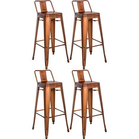 4er Set Barhocker Mason kupfer