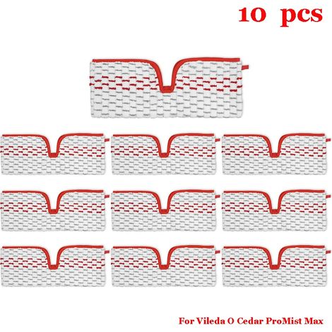 (10 pièces) Chiffons de rechange pour balai à franges de nettoyage compatibles avec les lingettes de nettoyage en microfibre Vileda Promist MAX. Accessoires lavables. (1/4)