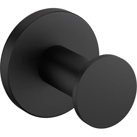 COSMIC Towel hook, Robe hook, Coat hook, Matt Black, Architect S+ Collection (1/5)
