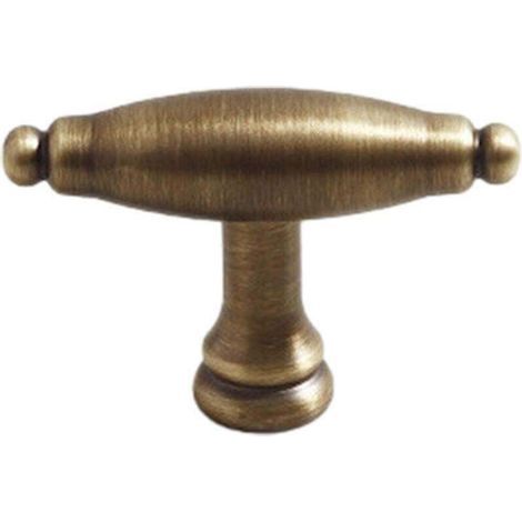 Poignée De Porte - Métal Laiton Antique - Trou Unique 50 Mm - Pour Armoire Tiroir Placard Chaussures - 1 Pièce