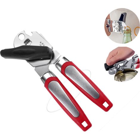 Kitchen Storage Accessory, Manual Can Opener – Hand Can Opener with Smooth-Edged Stainless Steel Blade – Heavy-Duty Manual Can Opener with Comfortable, Large Handle (1/5)