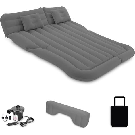 Matelas Gonflable Voiture Arriere Multifonctionnel Pliant SUV MPV Matelas Pneumatique 2 Personnes Electrique Pompe Camping Piscine Plage Voyages Noir (1/5)