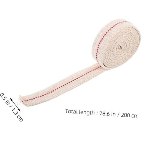 Stoppino in cotone per lampade a olio, stoppino intrecciato per lampade a cherosene di ricambio, fiamma stabile e accessorio pratico. (1/3)