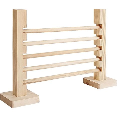 Obstacle d'entraînement en bois avec hauteur réglable, jouet pour rongeurs, furets, chinchillas et enclos pour animaux de compagnie (1/5)