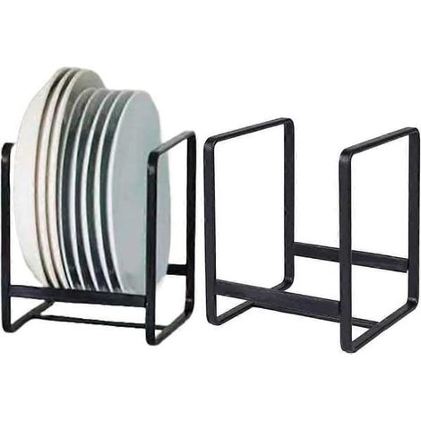 Organisateur de cuisineOrganisateur d'assiettes pour placards, porte-assiettes, égouttoir à vaisselle vertical en métal (1/5)
