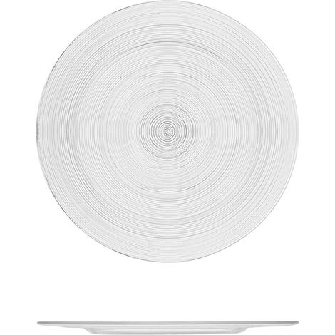 Lot de 6 assiettes à pain en verre transparent, Ø 18 cm, texture à cercles concentriques, lavables au lave-vaisselle