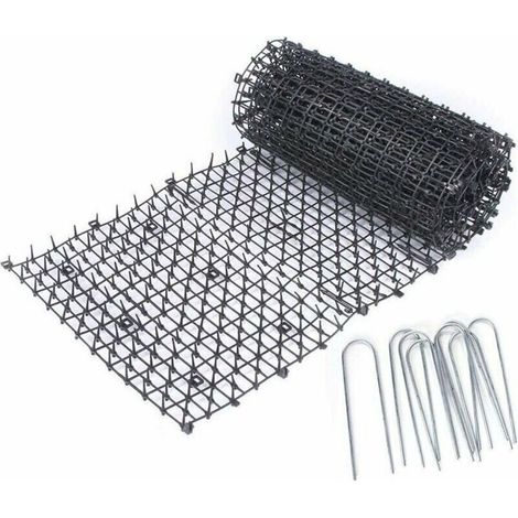 Anti-Chat Avec Pointes, Chien Chat Scat Mat Canapé Meubles Protection Cat Scat Spike Mat Cat Repellent Mat Tapis 4M noir (1/5)
