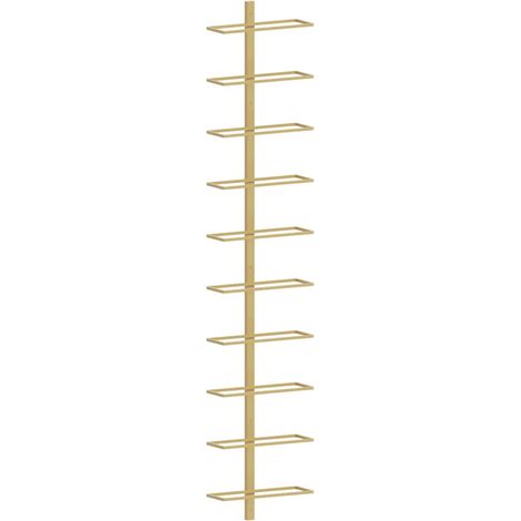Maison Exclusive - Wand-Weinregal für 10 Flaschen Golden Metall