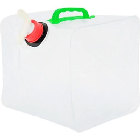 Seau pliable de grande capacité, contenant d'eau pliable avec robinet, sac d'eau de voyage pour le camping, la pêche et le lavage en plein air (10L) (1/4)