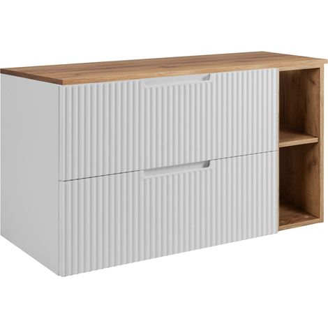 Mobile da bagno, bianco/chêne Craft 100 (80 + 20) x 58,6 x 46 cm