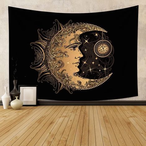 Tapisserie murale divinatoire 100x70cm, Yeux de la Déesse Lune (1/5)