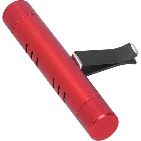 Désodorisant pour bouche d'aération de voiture parfum climatisation diffuseur arôme sans toxique sans produit chimique alliage d'aluminium rouge (1/5)